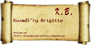 Kozmáry Brigitta névjegykártya