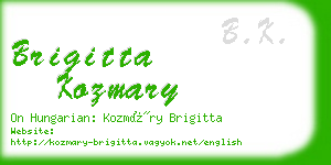 brigitta kozmary business card